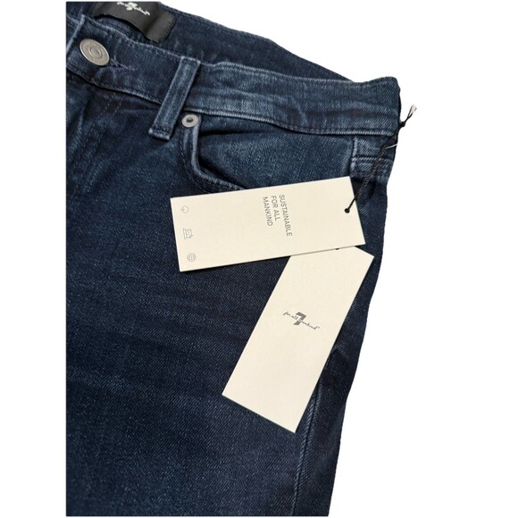 NWT $228 7 For All Mankind The Original Bootcut Jeans Women's Destroyed 27x33 - Picture 2 of 7